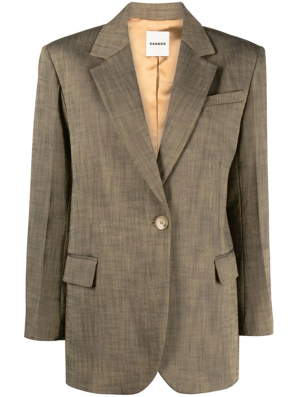 SANDRO single-breasted Blazer - Farfetch | Farfetch Global