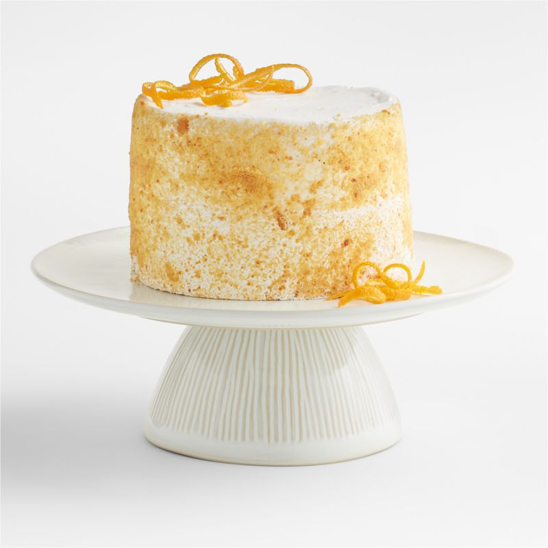 Dover White Cake Stand | Crate & Barrel | Crate & Barrel