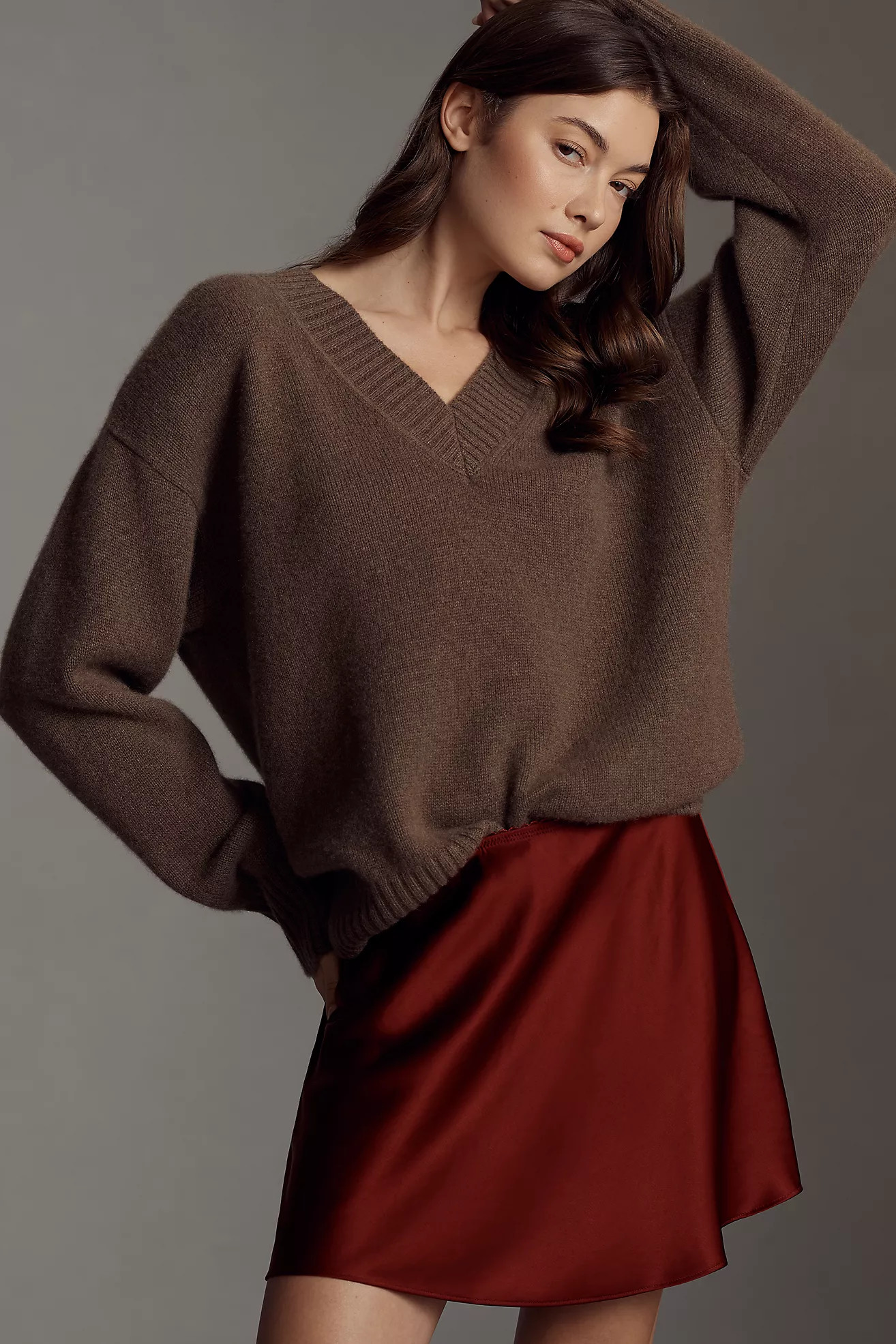 Reformation Brandy Satin Mini Skirt | Anthropologie (US)