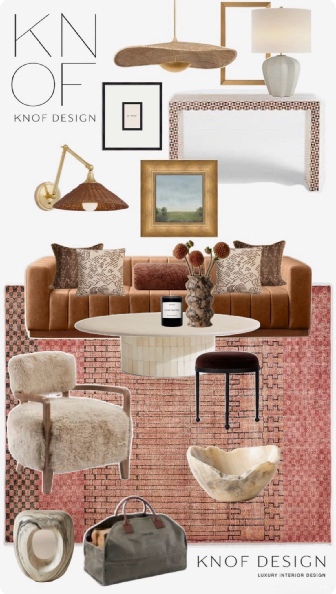 The art of a layered home 🤎

Soft curves, warm cognac velvet, vintage-inspired rugs, woven textures, sculptural lighting, and pieces that feel collected over time. This is the kind of space that makes you instantly exhale. 

Loving the mix of earthy European tones with relaxed luxury right now. 

Save this palette for anyone craving: 
Warm minimalism
Quiet luxury interiors
Organic modern decor
#LTKhome # interiordesign #quietluxury #organicmodern #designerhome #luxuryinteriors #livingroominspo #earthyinteriors #warmminimalism #collectedhome #europeaninteriors #knofdesign

#LTKHome #LTKSaleAlert