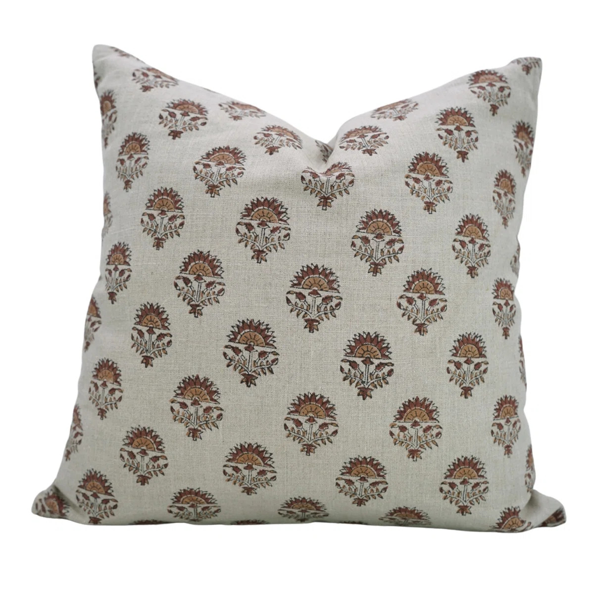 Fabdivine Pillow Cover Handmade Block Print Cushion-Sun Flower | Wayfair North America