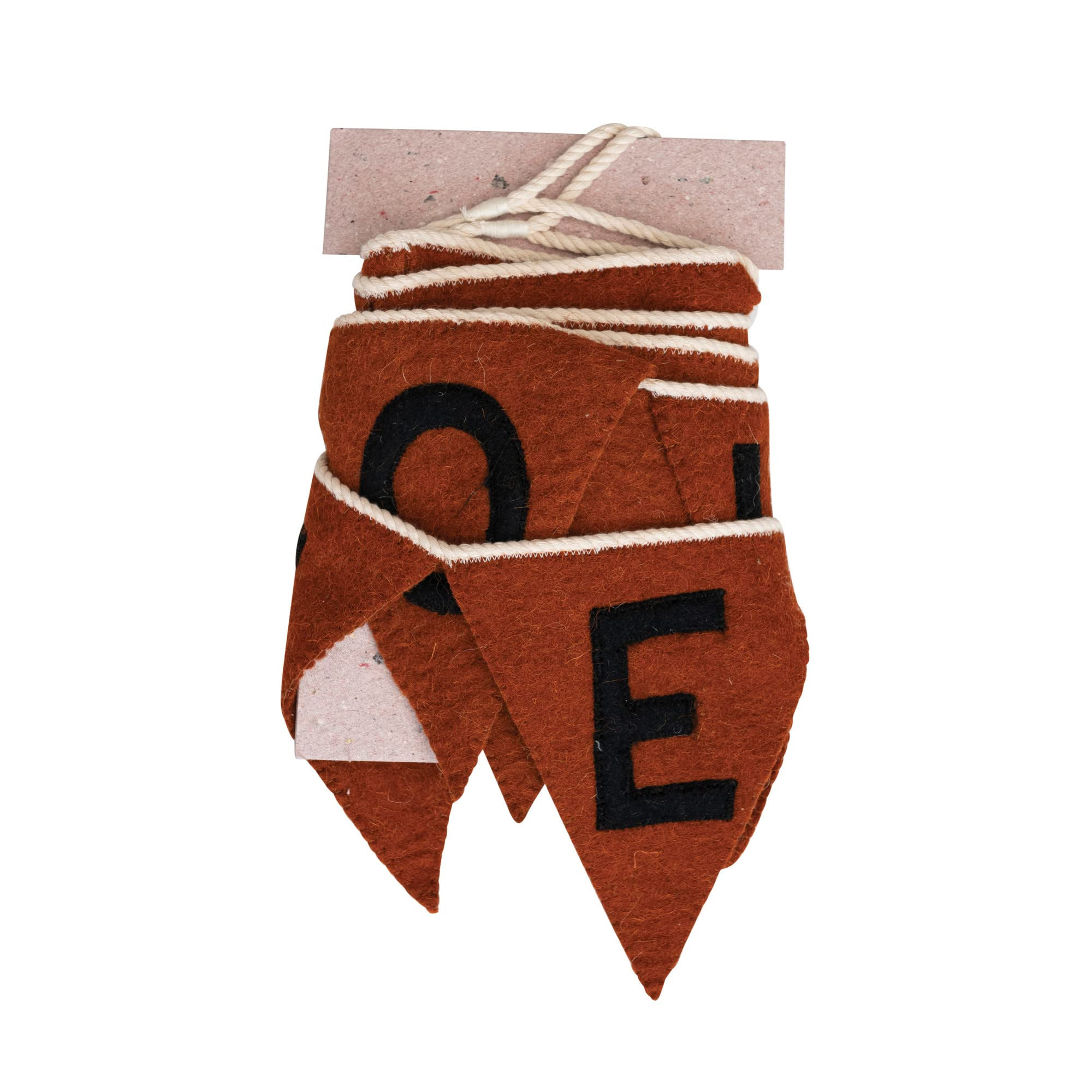 Creative Co-Op 72"L Handmade Wool Felt Pennant Banner "Happy Halloween", Orange Color & Black | Amazon (US)