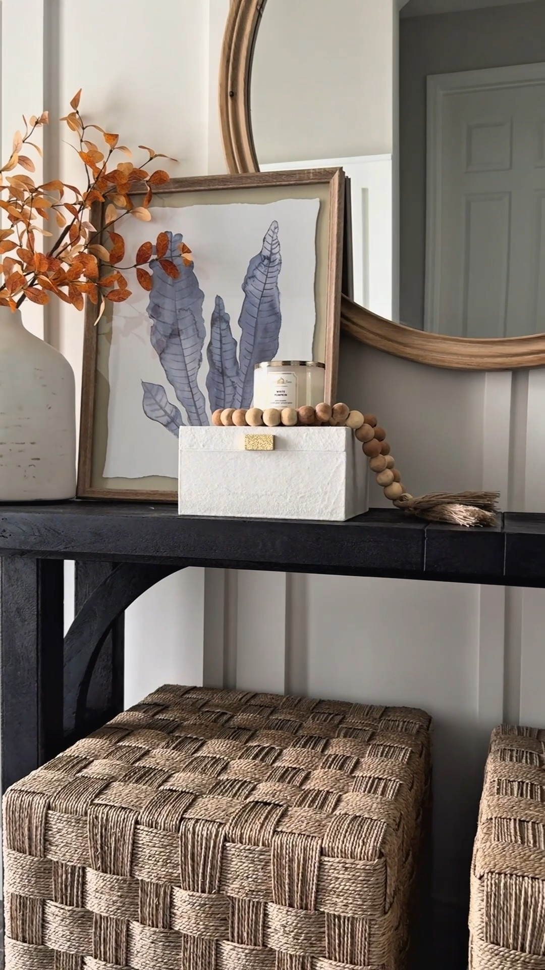 Goodbye summer, hello fall 🍂✨ Swapping out my entryway decor for cozy autumn vibes warm tones, layered textures, and the cutest seasonal touches. Who else is ready for fall decorating? 🍁🍂

 #FallDecor #EntrywayGoals #SeasonalStyle #FallVibes #CozyHome

#LTKSaleAlert #LTKSeasonal #LTKHome