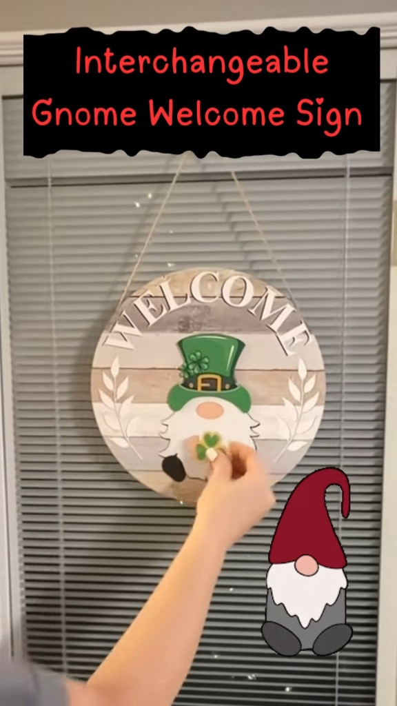 This interchangeable gnome welcome sign is such a fun way to decorate year-round 🏡✨ One sign, tons of seasonal looks — just swap the pieces and you’re set for every holiday. Perfect for front doors, classrooms, or entryways. Linked here 🤍 #LTKHome #LTKFinds #HomeDecorFinds #SeasonalDecor #FrontDoorDecor #TeacherDecor #HolidayDecor #gnomes #gnomesign 

#LTKSeasonal #LTKSaleAlert #LTKHome