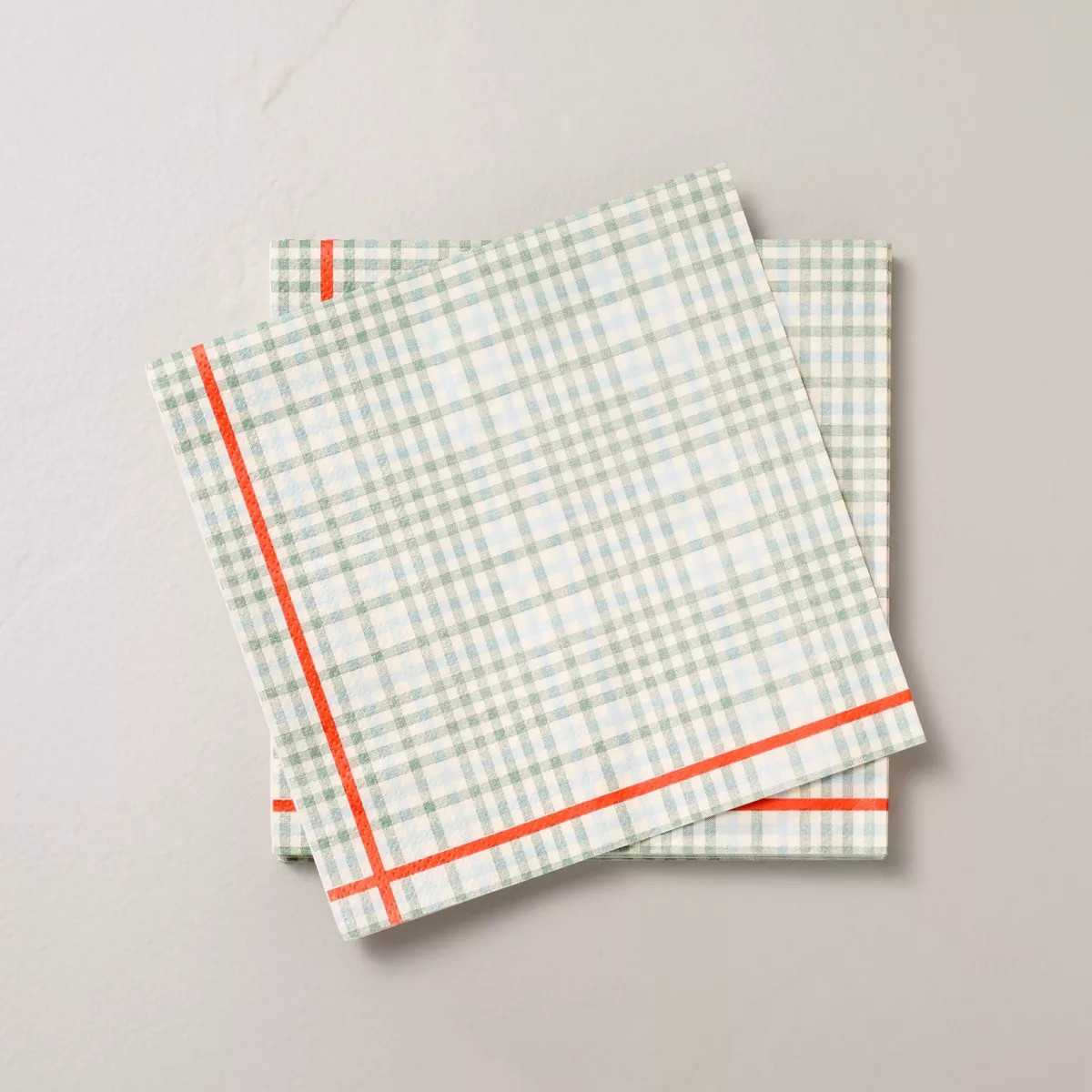 20ct Stripe & Plaid Paper Beverage Napkins - Hearth & Hand™ with Magnolia | Target