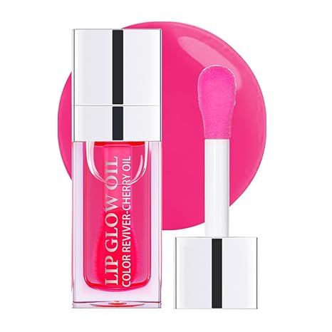 Hydrating Lip Glow Oil, Plumping Lip Oil, Tinted Lip Balm Lip Care, Transparent Toot Lip Oil, Moi... | Amazon (US)