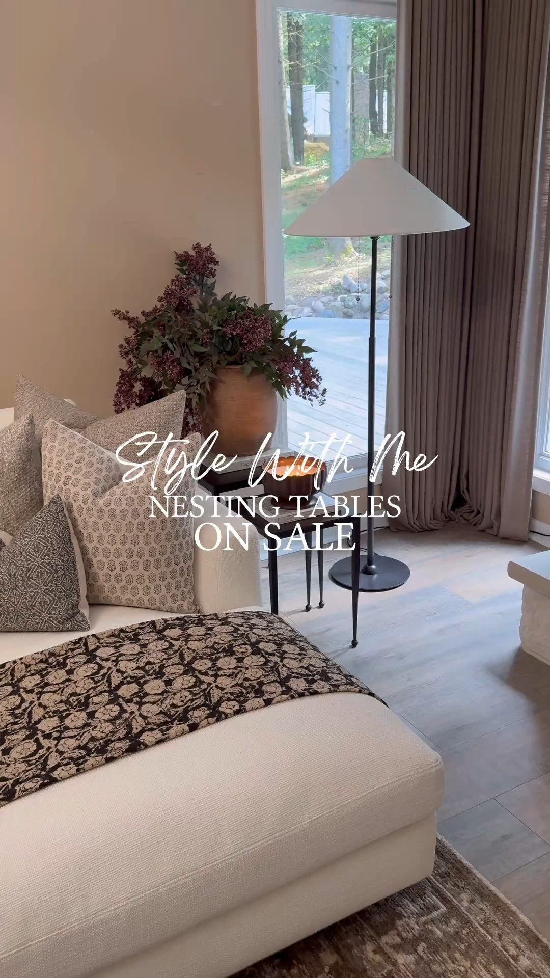 On Sale Nesting Tables
Follow @farmtotablecreations on Instagram for more home styling ideas.

These metal nesting tables are such a versatile win—slender tapered legs, rounded feet, and rust-finished tops that add just the right amount of charm. Styled here with a large vase filled with the viral berry stems, a glowing candle, and layered next to the fireplace for that cozy corner moment. Whether stacked or split, they’re functional & timeless. 

#nestingtables #cornerdecor #floorlamp #largevase #fallstems #fallhomedecor #decorideas #cozyvibes #livingroom #winterdecor #neutraldecor #evergreendecor #cozyhome



#LTKHome #LTKFindsUnder50 #LTKSaleAlert

#LTKSaleAlert #LTKHome #LTKFindsUnder50