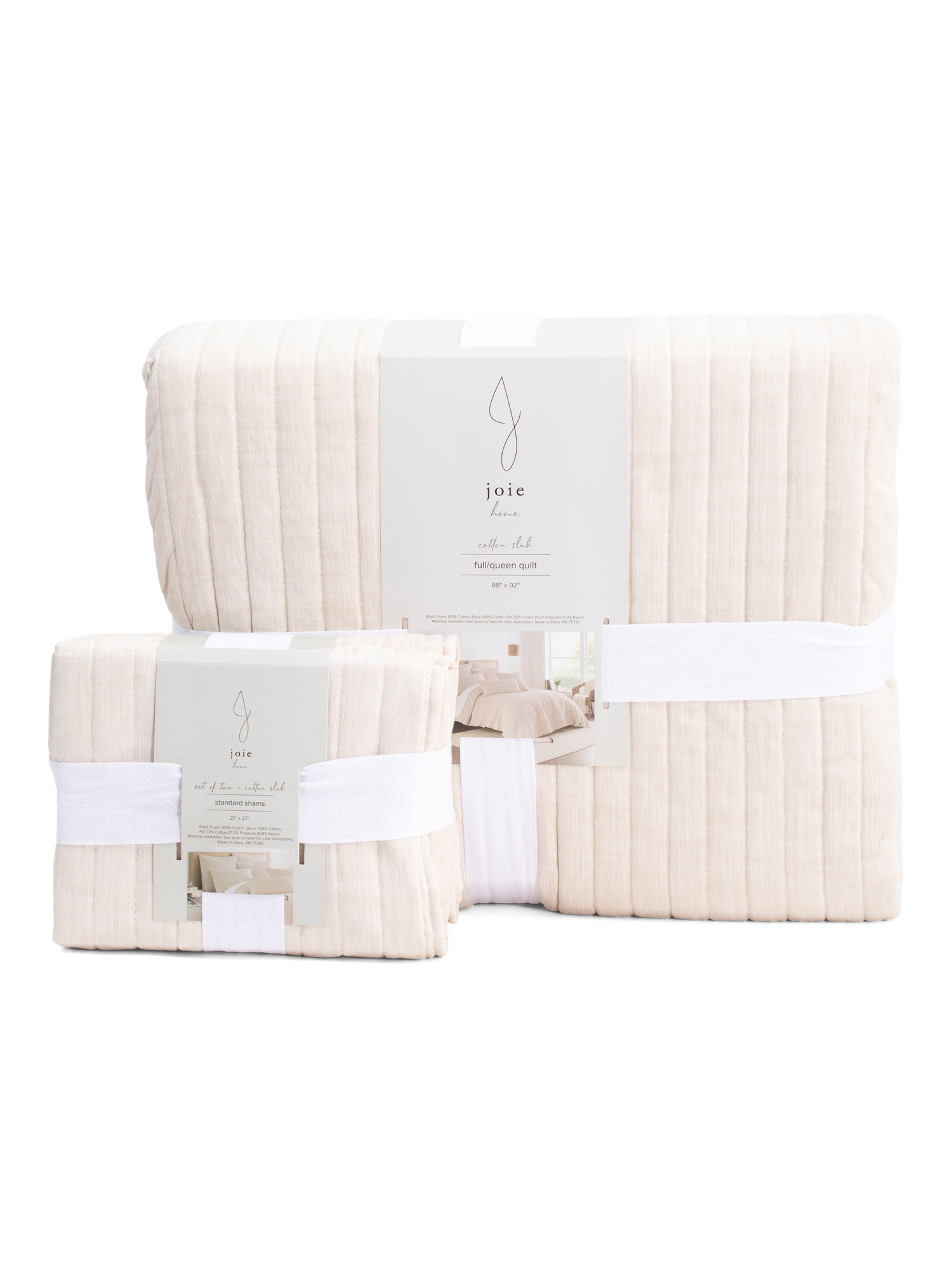 1in Channel Slub Quilt And Sham Collection | TJ Maxx