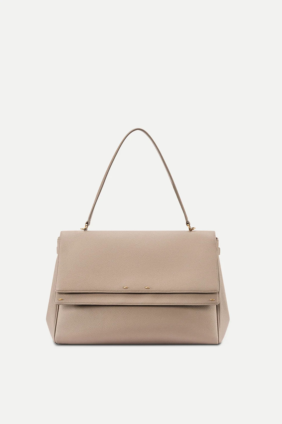Rialto Double Flap Handbag in Pebble-Grain Top-Grain Cowhide Leather | Fabrique