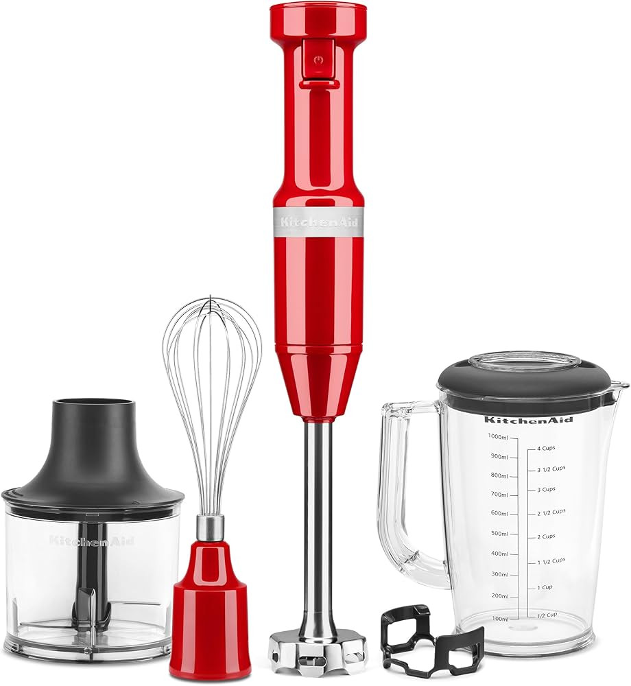 KitchenAid Variable Speed Corded Hand Blender with Accessories, Empire Red, KHBV83ER | Amazon (CA)