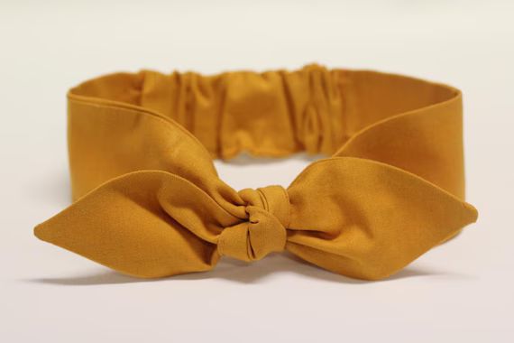 Mustard Knot headband, Womens Headband, Adult Headband, Headband for Women, Girl Headband, Bow He... | Etsy (US)