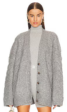 Helsa Serena Cable Cardigan in Heather Grey from Revolve.com | Revolve Clothing (Global)