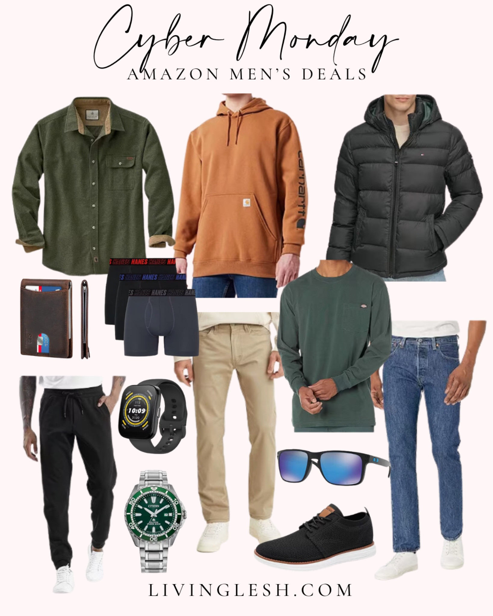 Amazon deals | Amazon cyber monday | Amazon fashion | Men's clothes | Amazon men's finds | Apple watch | Wallet | Puffer jacket | Sunglasses | Citizen watch | Men's joggers | Men's jeans | Boxers

#LTKCyberWeek #LTKSaleAlert #LTKMens