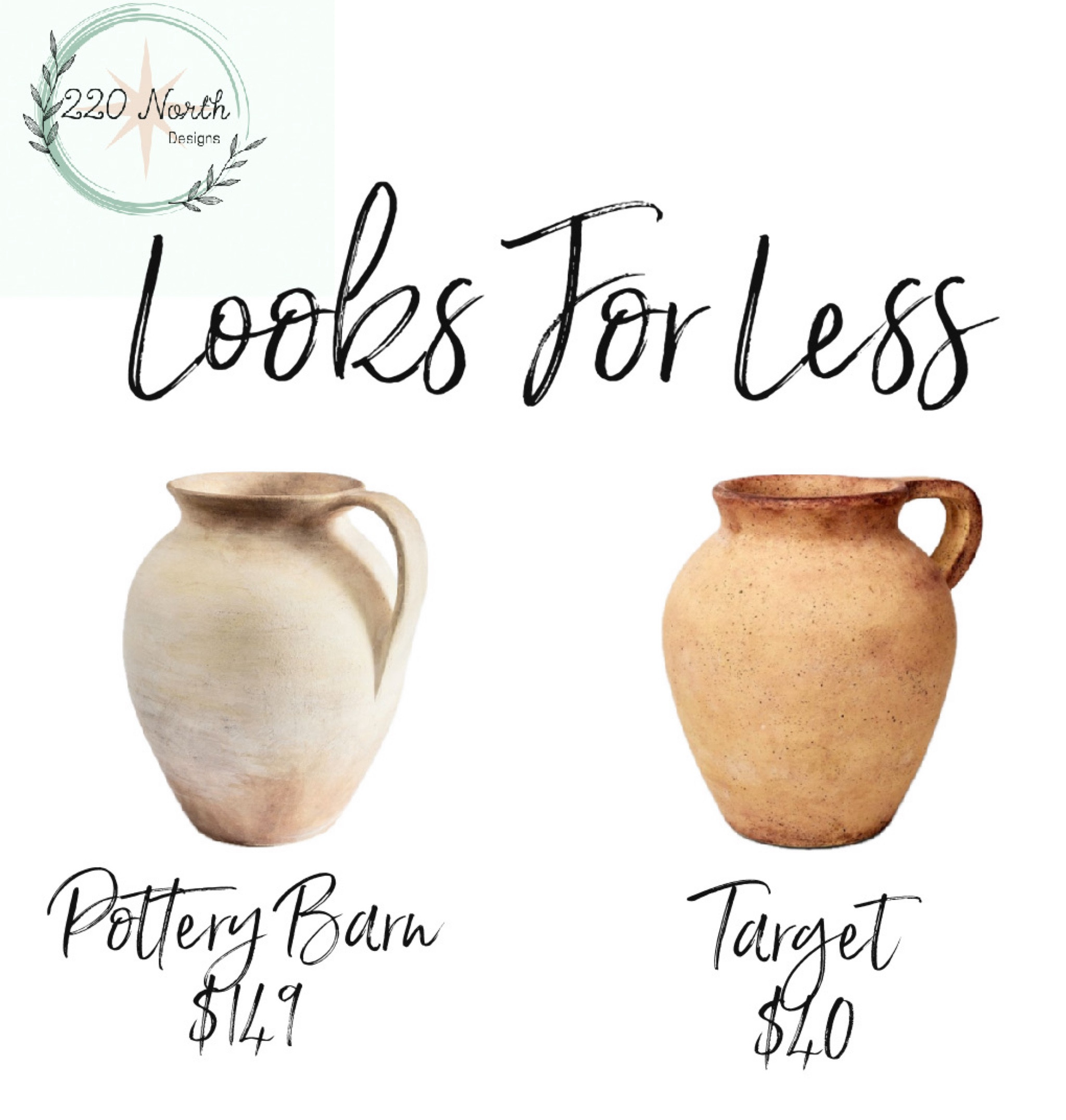 Pottery Barn Looks For Less

This gorgeous pottery barn jug vase is over $100, I found a similar vase at target! 

Target finds, target deals, pottery barn, home decor, vases, neutral decor, looks for less, budget home decor, budget friendly, decor 

#LTKxTarget #LTKfindsunder50 #LTKhome
