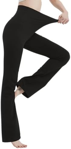 MC&LO Cotton Spandex High Rise Bootcut Flare Yoga Pants Legging(Regular Size/Plus Size) S-4XL | Amazon (US)