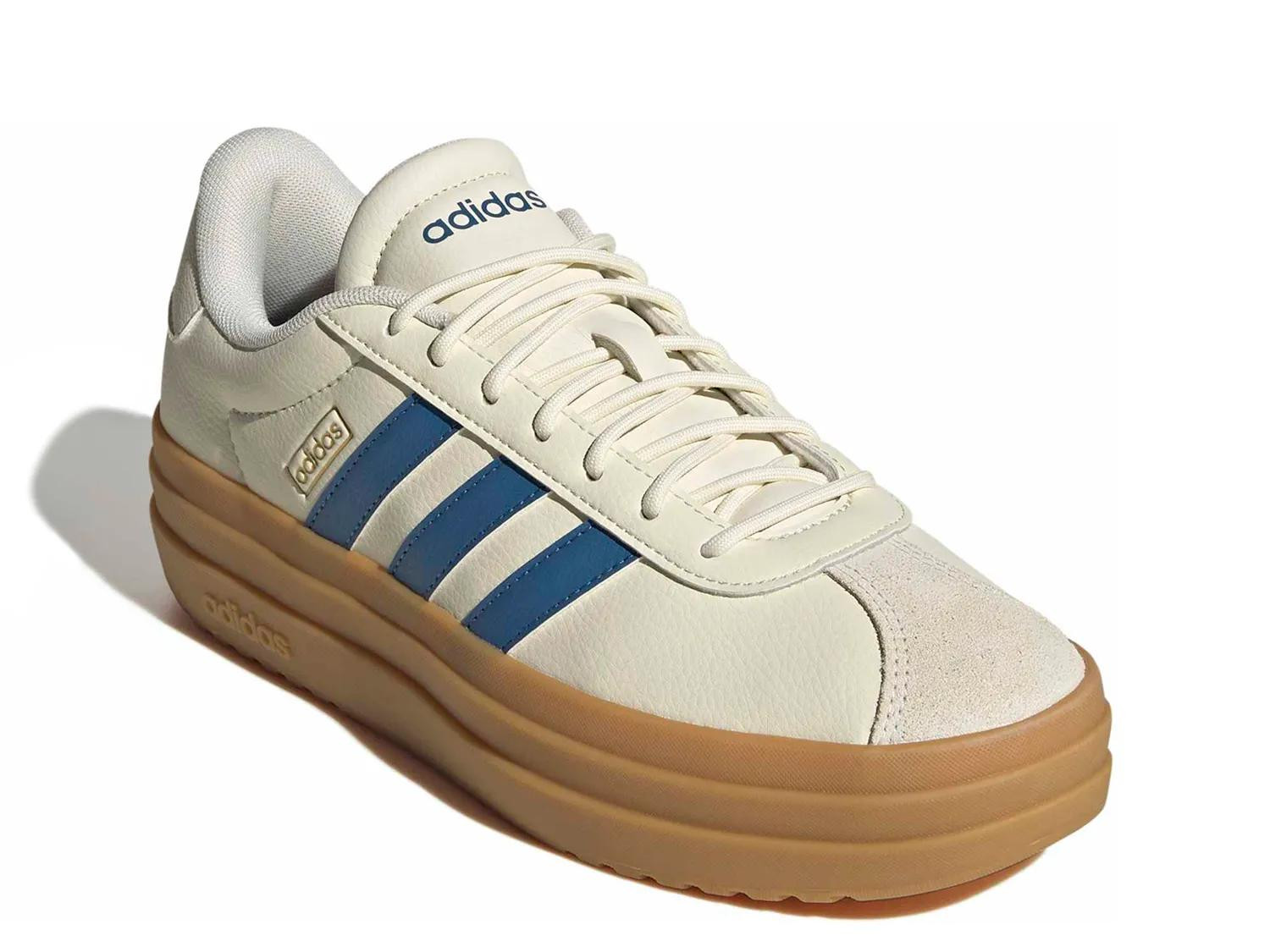 adidas VL Court Bold Sneaker | Women's | Off White/Blue | Size 5 | Sneakers | DSW