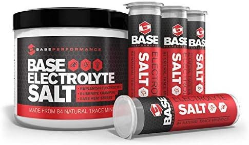 BASE Performance electrolyte salt, 226 Servings tub with 3 refillable race vials. | Amazon (US)