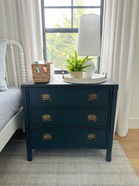 Save 25% on our boys room navy and three drawer brass nightstand from McGee & Co during the Memorial Day sale! Perfect for extra storage! 

#LTKhome #LTKsalealert #LTKfamily