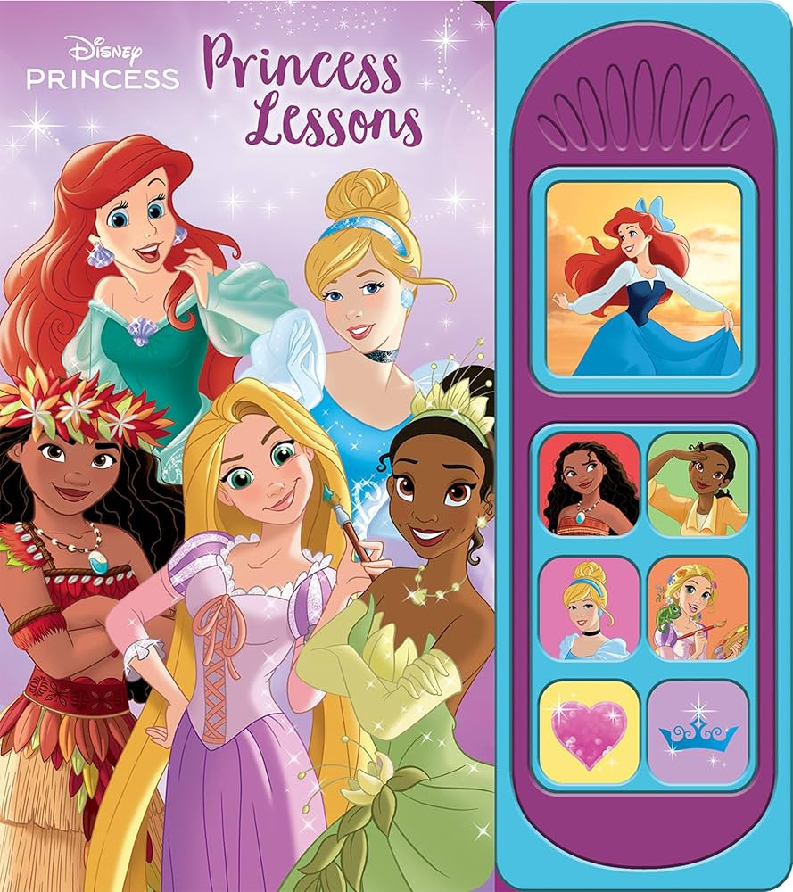 Disney Princess Moana, Ariel, Cinderella, and More! - Princess Lessons Sound Book - PI Kids | Amazon (US)