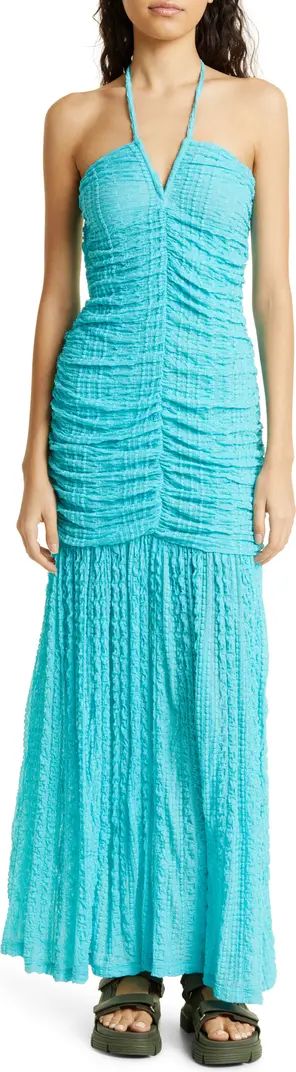 Halter Neck Ruched Dress | Nordstrom