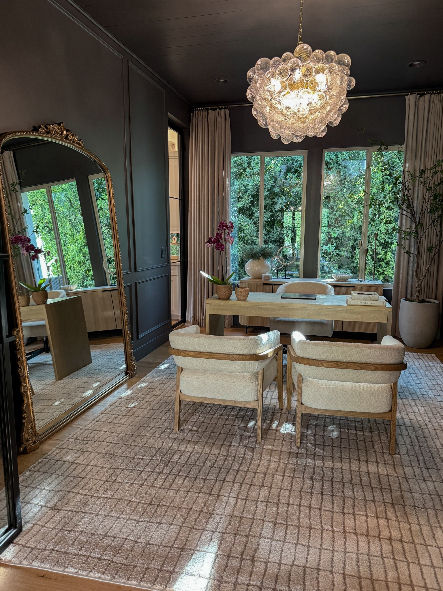 Office views

Moody office-modern area rug-modern accent chairs-bubble chandelier-look for less-
Amazon lighting-7 foot floor mirror -modern white oak desk-pottery Barn find-pottery Barn desk-customizable drapes-custom curtains-large planter-citrus tree

#LTKHome #LTKStyleTip #LTKSeasonal