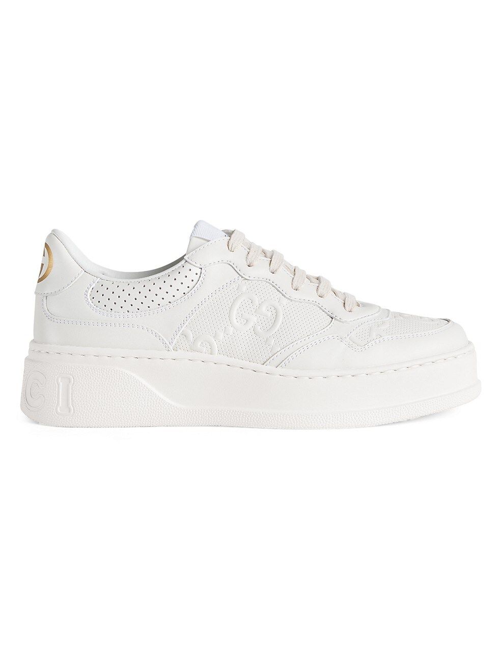 GG Embossed Leather Sneakers | Saks Fifth Avenue