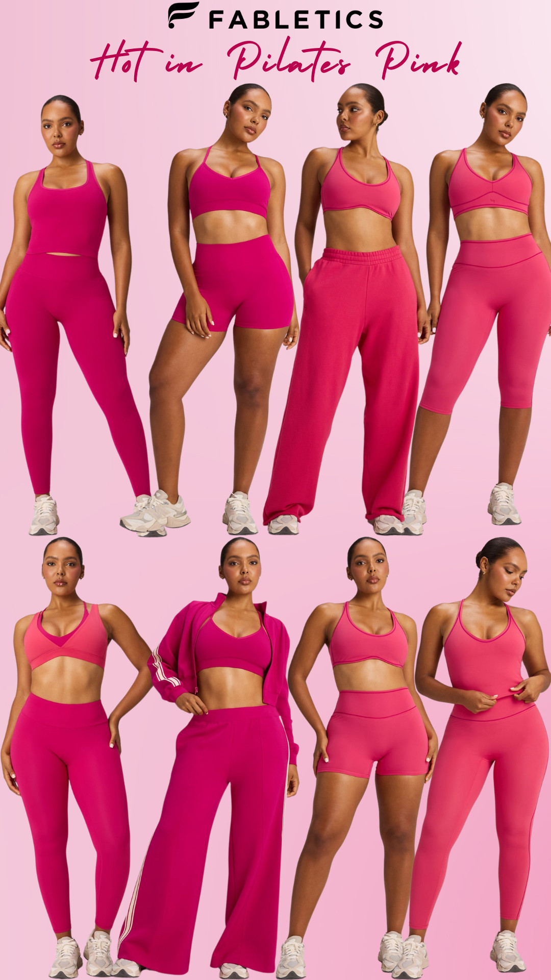 @Fabletics Athleisure | Hot In Pilates PINK in Berrylicious / Lush Berry 🍓 

Fabletics in Berrylicious + Lush Berry is giving hot girl Pilates pink — and these are the matching sets I’d shop first if you want activewear that actually feels fun to wear. 💗

If your workout outfits have been feeling boring, this is the color edit that instantly makes everything feel more confident, styled, and put together. 

These berry-pink Fabletics pieces give that bold feminine energy without losing the practical part: supportive bras, sculpting leggings, biker shorts, lounge pants, matching sets, and easy athleisure outfits you can wear way beyond the gym.

I did the digging through the best Berrylicious and Lush Berry pieces so you don’t have to — the sets that feel the most wearable, flattering, and easy to style for workouts, errands, travel days, coffee runs, and casual everyday outfits.

Why this edit works:
- Berrylicious + Lush Berry feel bold but still wearable
- Matching sets make every outfit look intentional
- Pink activewear stands out more than basic black
- Fabletics is known for sculpting, supportive workout pieces
- Easy to style with white sneakers, crew socks, zip jackets, totes, and gold jewelry

Perfect for: Pilates outfits, gym outfits, yoga, hot girl walks, barre, running errands, airport outfits, matching workout sets, pink athleisure, lounge outfits, spring and summer activewear, vacation outfits, and cute workout clothes that still look styled after class.

This is for the girl who wants activewear that makes her feel confident before she even starts the workout.

If you’ve been wanting workout sets that feel flattering, feminine, and not basic, Berrylicious + Lush Berry are the colors I’d check first.

↓ Everything is linked!

#LTKActive #LTKSaleAlert #LTKTravel