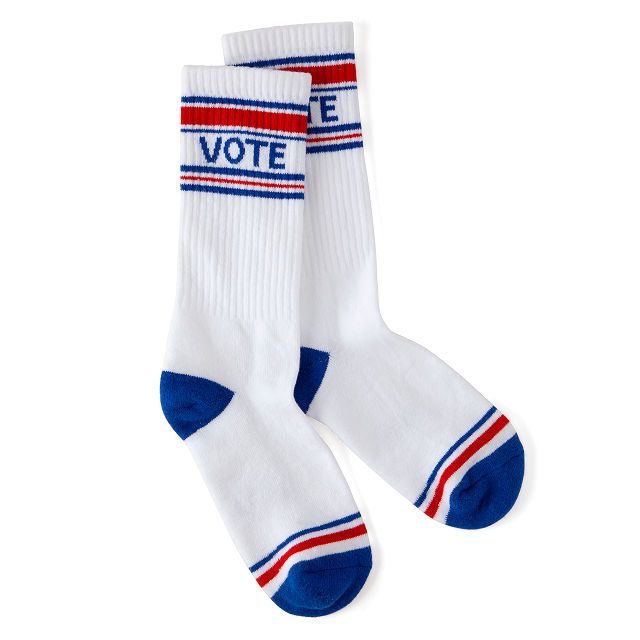 Vote Socks | Ultra-comfy VOTE socks with a democratic message | UncommonGoods