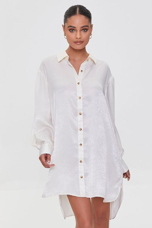 Satin High-Low Shirt Dress | Forever 21 (US)