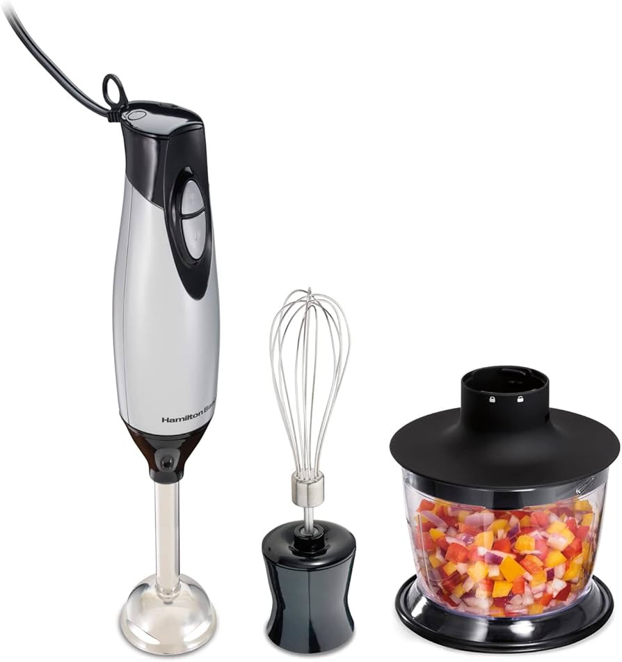 Hamilton Beach 4-in-1 Electric Immersion Hand Blender with Handheld Blending Stick, Whisk + 3-Cup... | Amazon (US)