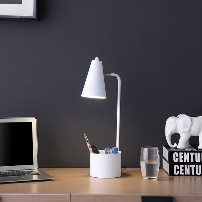 19.5" Student Metal Desk Lamp with Storage Organizer | Target