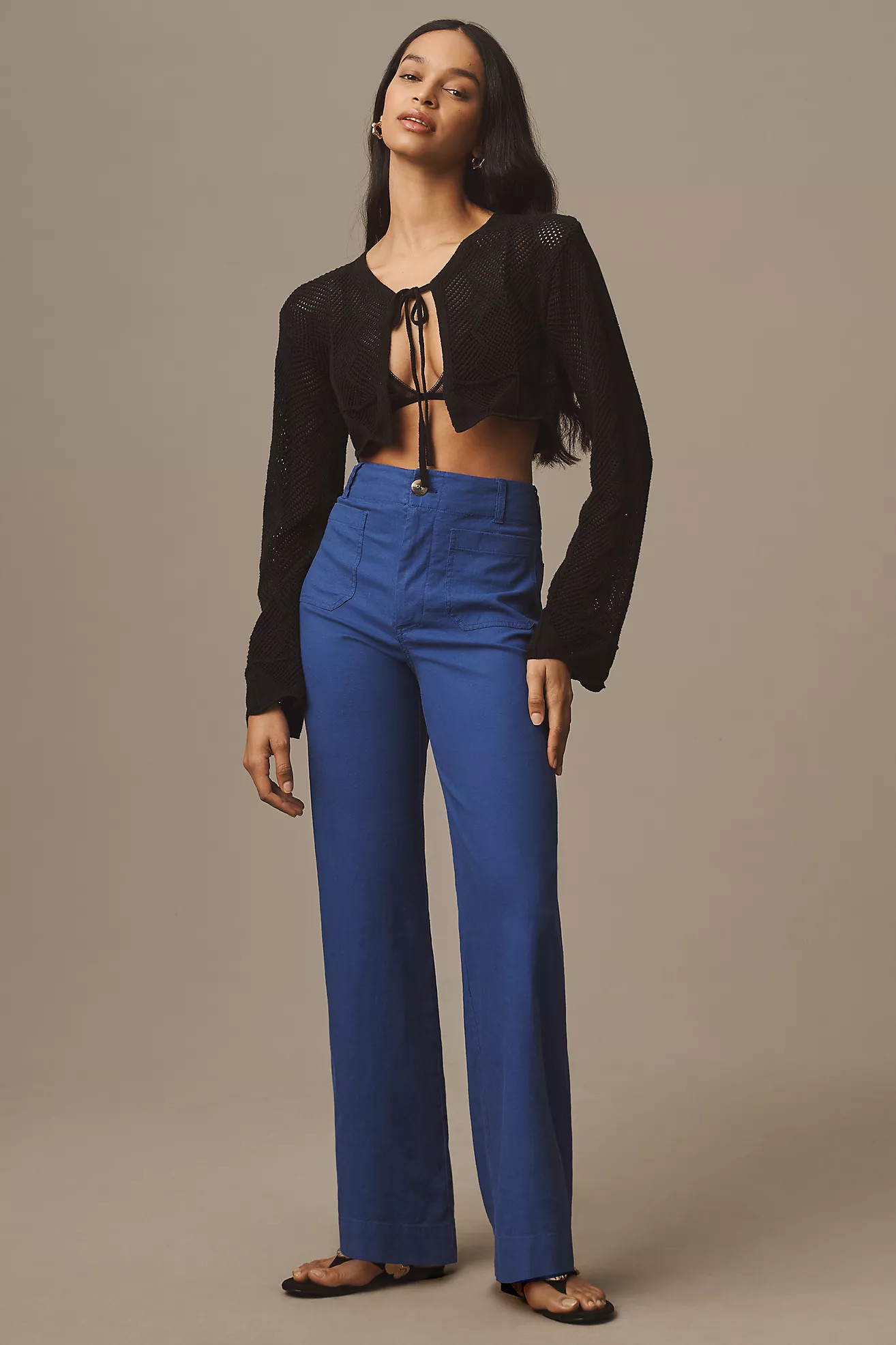 The Colette Full-Length Wide-Leg Pants by Maeve: Beachy Linen Edition | Anthropologie (US)