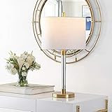 SAFAVIEH Lighting Collection Bixby Modern Contemporary Brass Metal Pull-Chain 27-inch Bedroom Liv... | Amazon (US)