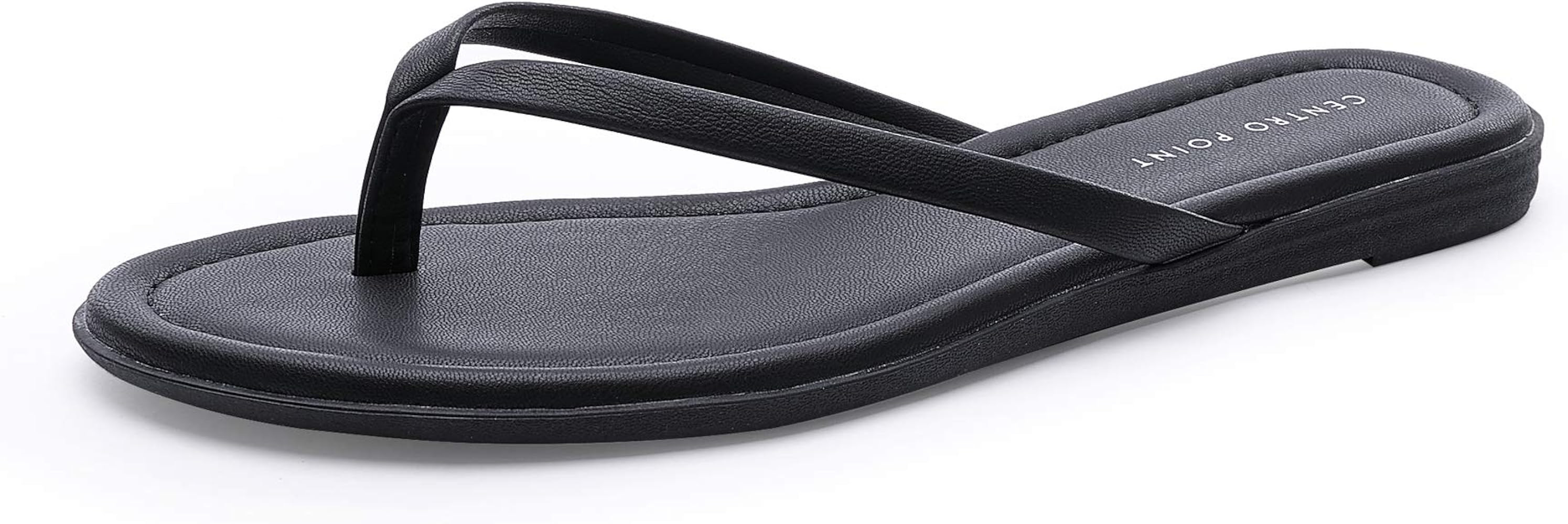 CentroPoint Women's T-strap Thong Flat Flip Flops Casual Thin Strap Sandals Single Layer Premier ... | Amazon (US)