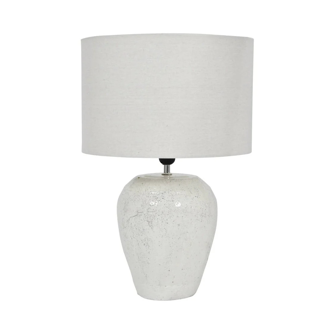 Libra Interiors Speckle Terracotta Glazed Table Lamp With Shade | Olivia's