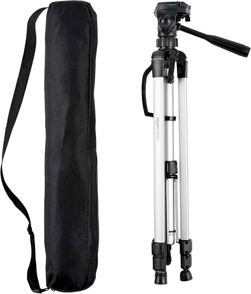 Amazon Basics 60 inch Lightweight Tripod with Bag, Black | Amazon (US)