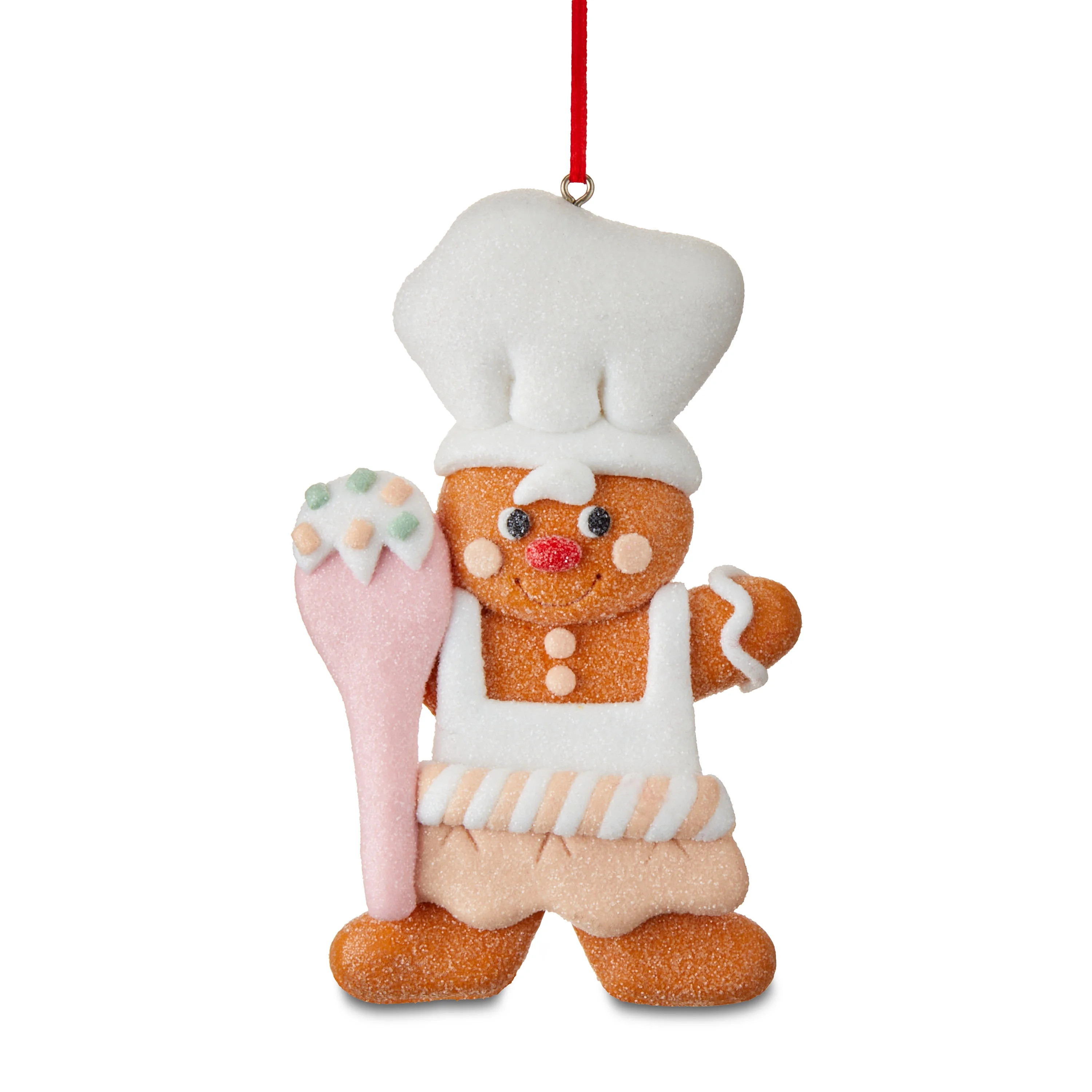 Pink & White Gingerbread Christmas Ornament, 4.5 in, by Holiday Time - Walmart.com | Walmart (US)