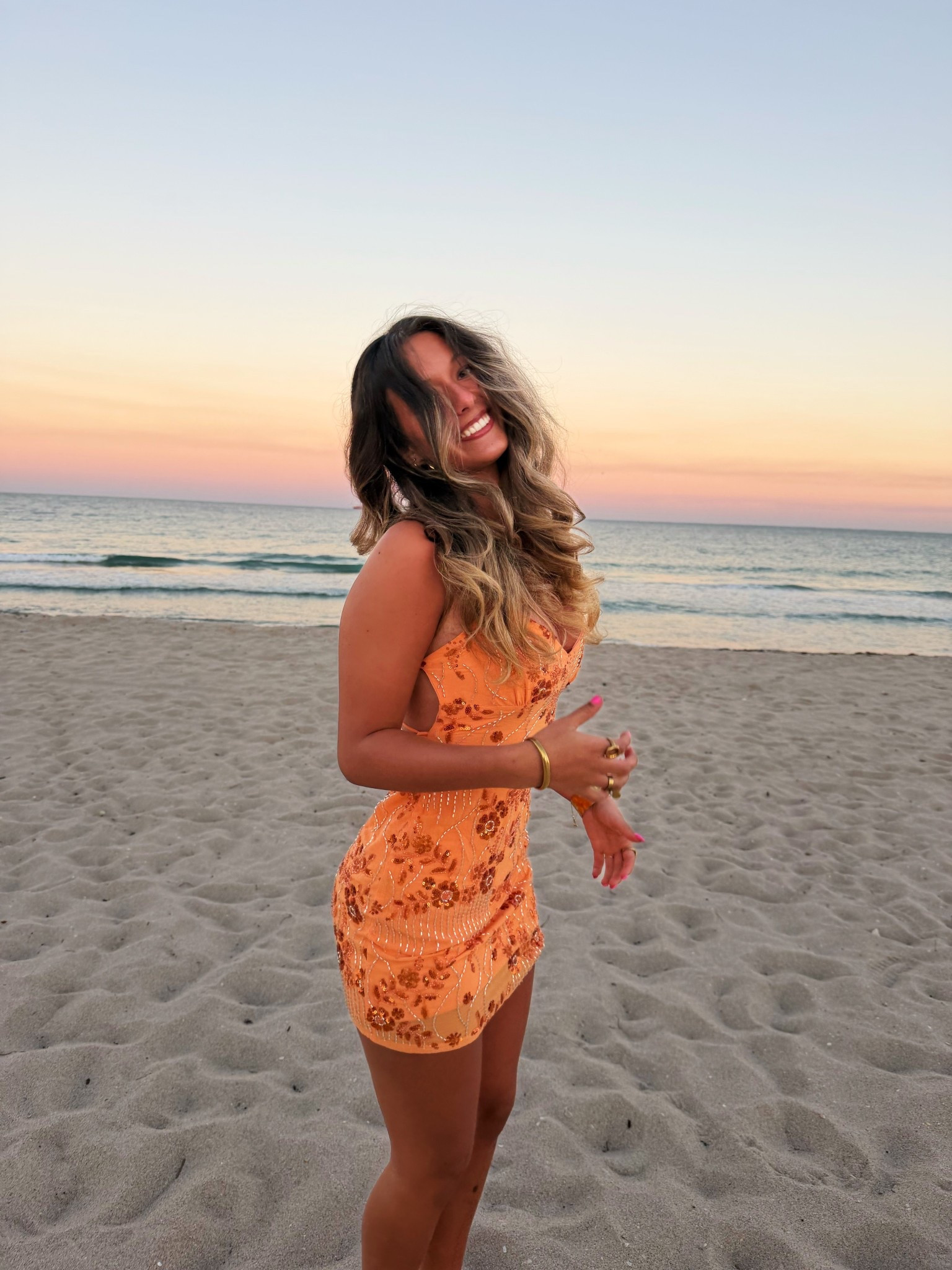 closest i could find! #springbreakdress #springbreakoutfit #springbreak #minidress #sequindress #orangedress #vacation #vacationdress #vacationood 