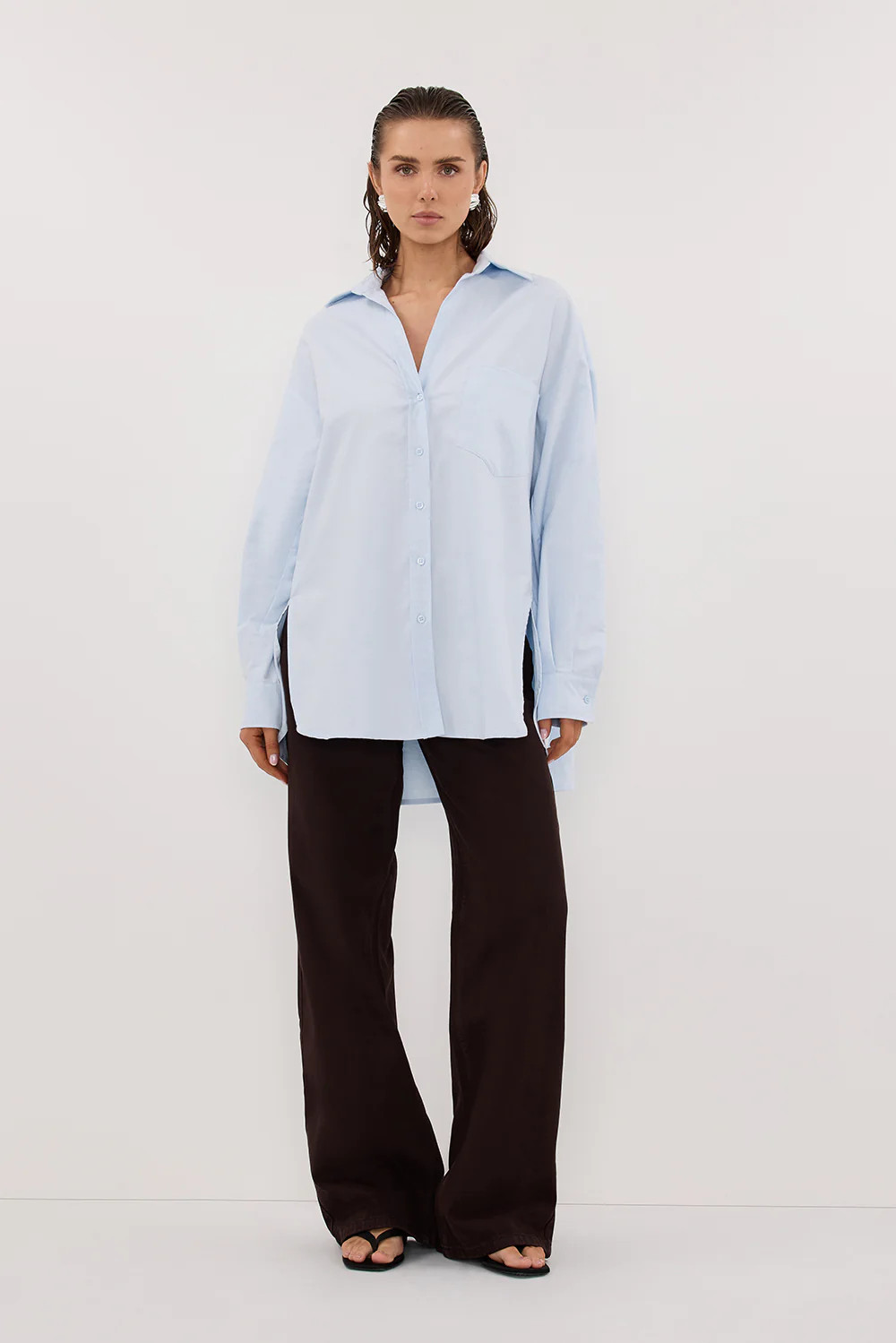 RHEA 2.0 ICE BLUE COTTON SHIRT | DISSH
