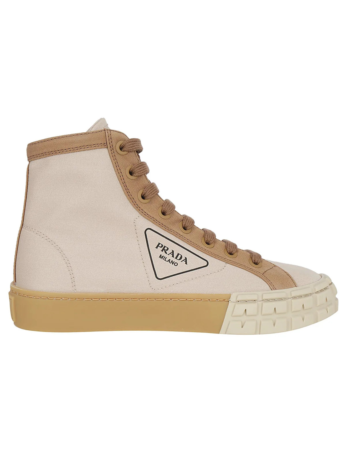 Prada Logo High-Top Sneakers | Cettire Global