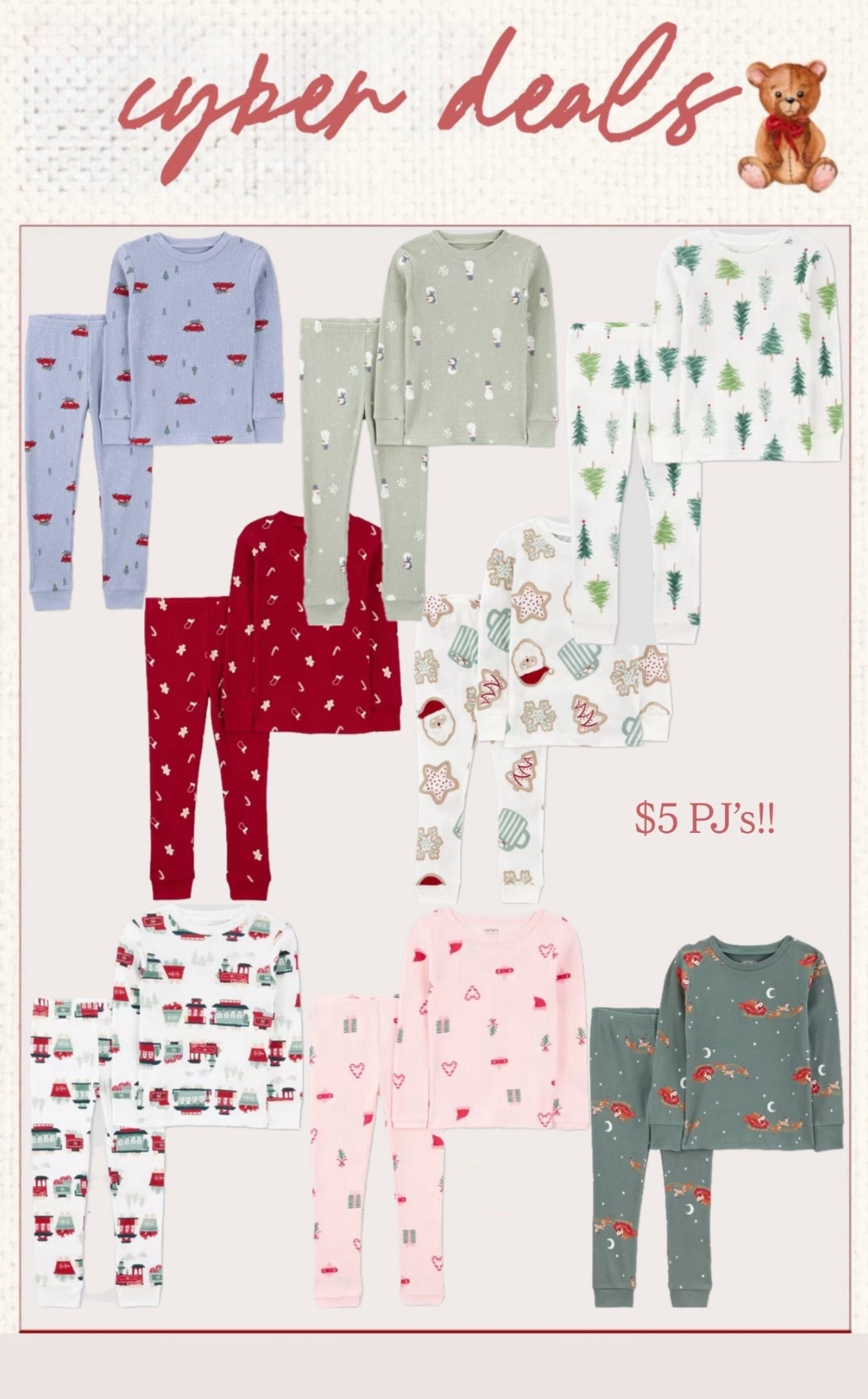 $5 kids Christmas pajamas!!


#LTKHoliday #LTKKids #LTKBaby