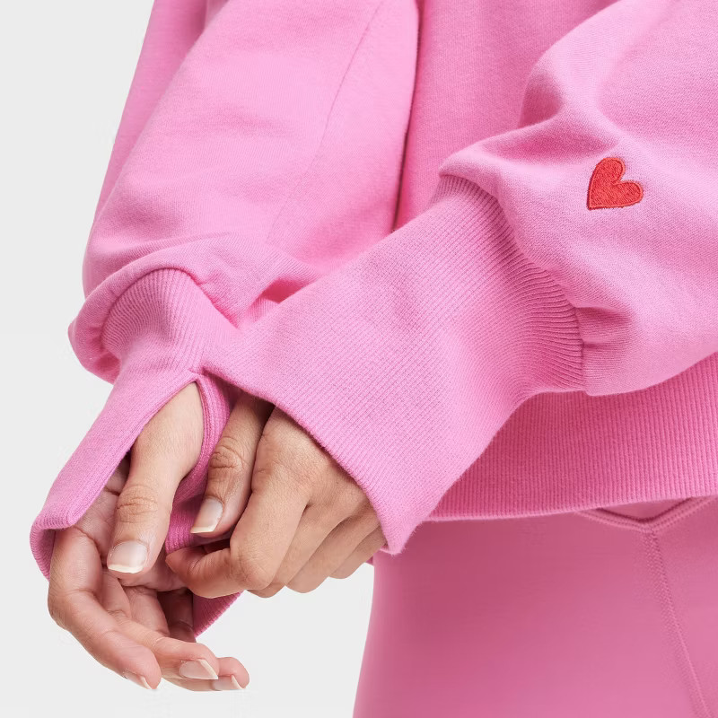 Women's Valentine's Day Graphic French Terry Crewneck Sweatshirt - JoyLab™ | Target