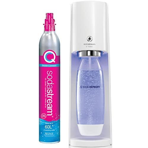 SodaStream E-TERRA Sparkling Water Maker (White) with CO2 and Carbonating Bottle | Amazon (US)