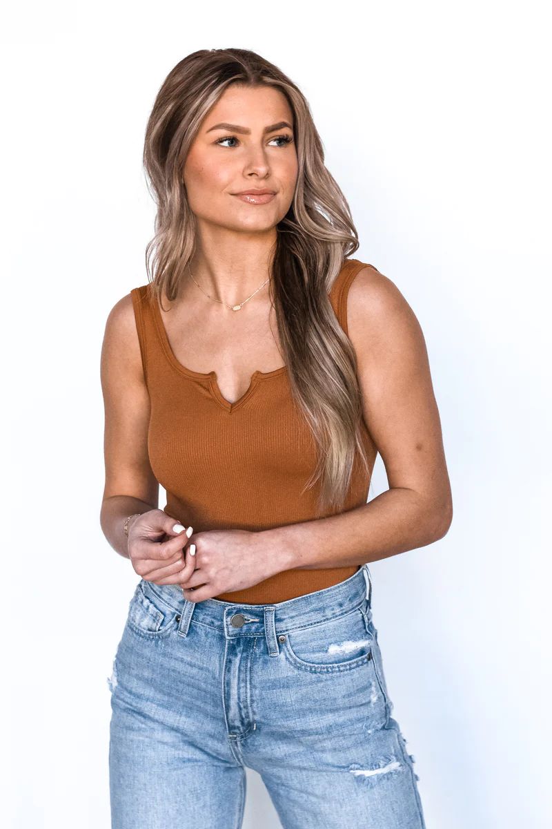 Here Goes Nothing Ribbed Bodysuit- 4 colors | Apricot Lane Boutique