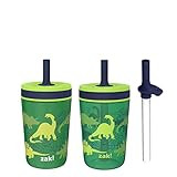 Zak Designs Dino Camo Kelso Tumbler 3pc Set, Leak-Proof Screw-On Lid with Straw, Bundle for Kids Inc | Amazon (US)