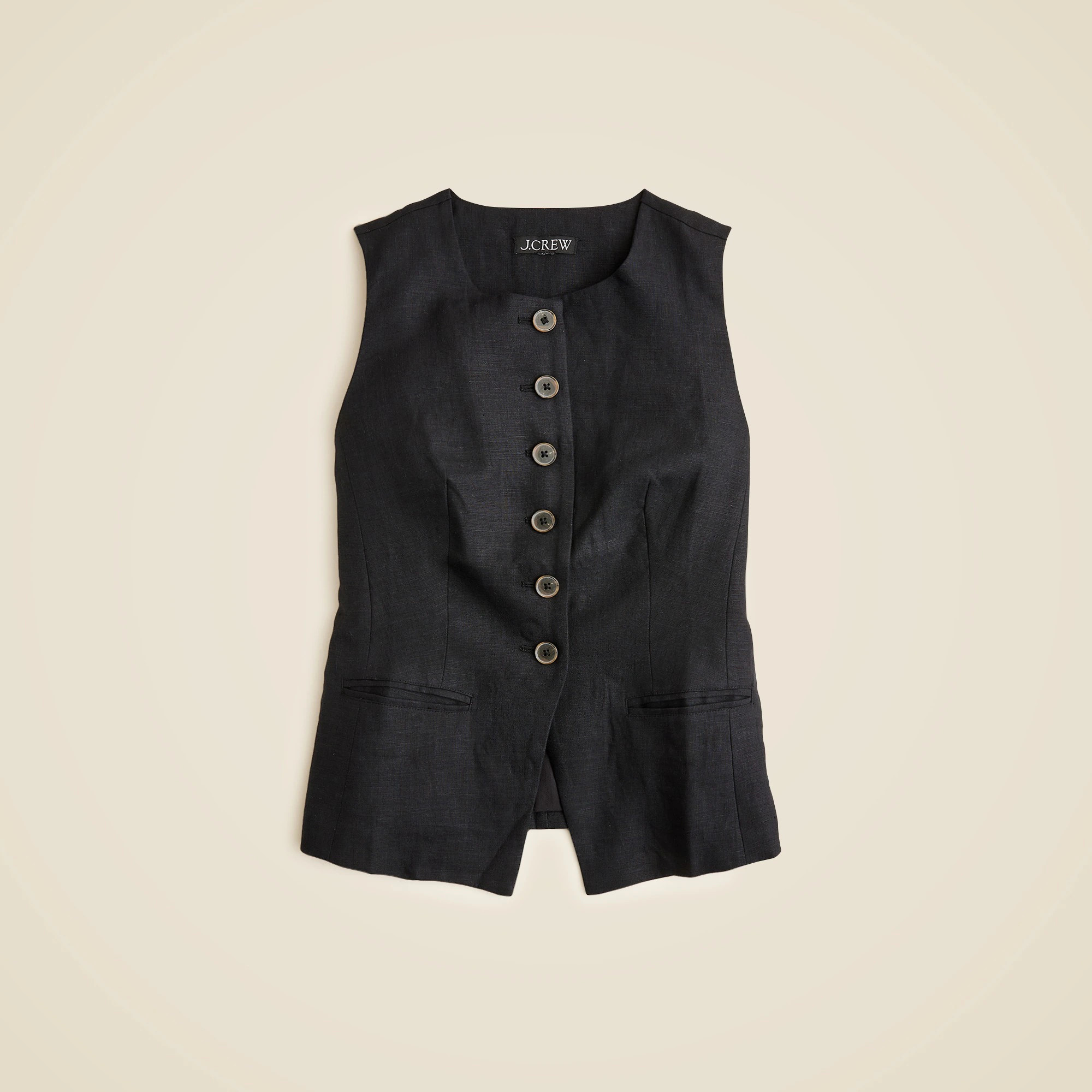 Cutaway vest top in linen | J. Crew US