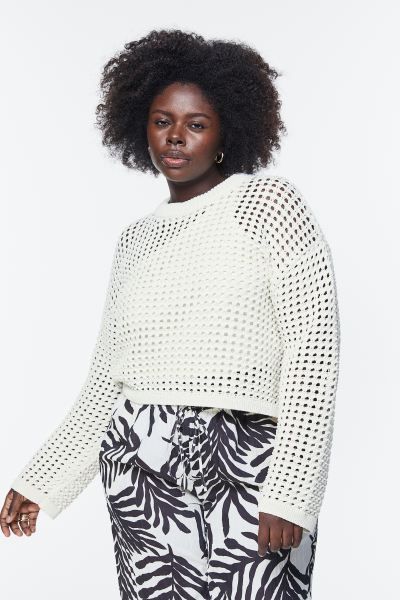Pointelle-knit Sweater | H&M (US + CA)