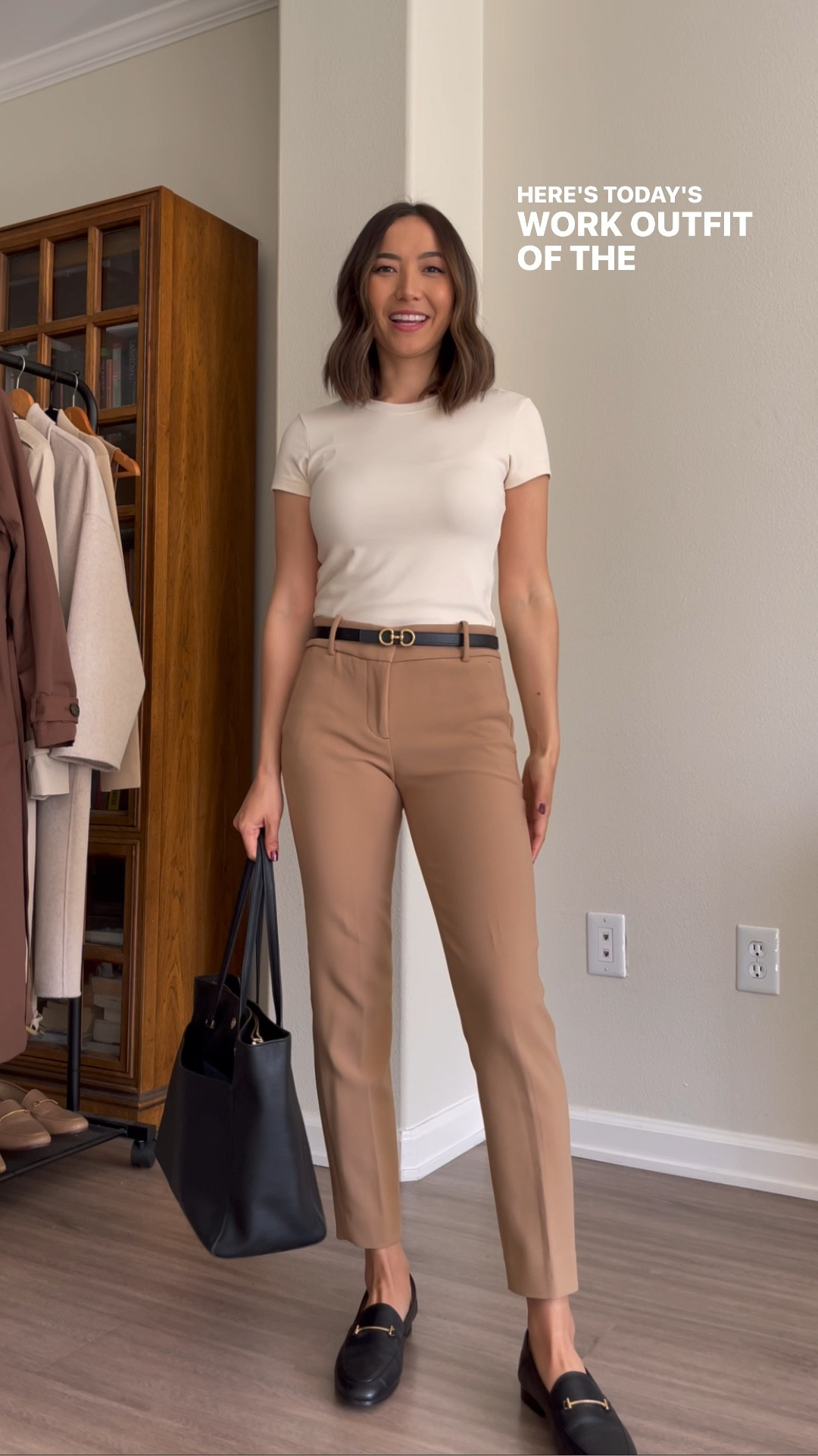 Work OOTD

Tee - CUTS xs - linked more options 
Belt - Edited Pieces xs 
Pants - J.crew 00
Loafers - fits me tts 

Business casual / office outfit / smart casual 

#LTKworkwear #LTKstyletip