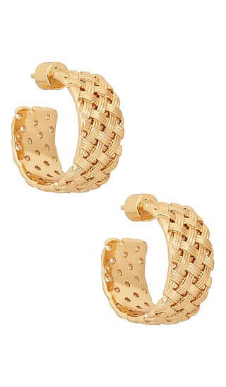Capri Hoops in Gold | Revolve Clothing (Global)