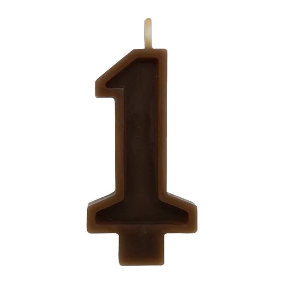 Dark Brown Birthday Number Candle | Etsy | Etsy (US)